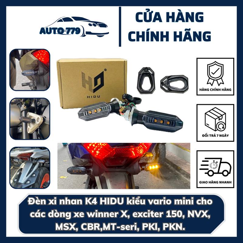 Đèn xi nhan K4 HIDU kiểu vario mini cho các dòng xe winner X, exciter 150, NVX, MSX, CBR,MT-seri, PKl, PKN. đèn  trợ