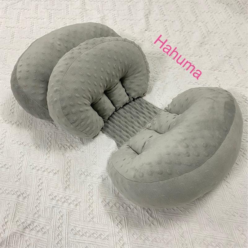 Gối bà bầu cánh tiên vải nhung hạt đậu 3d Hahuma cho mẹ bầu ngủ ngon