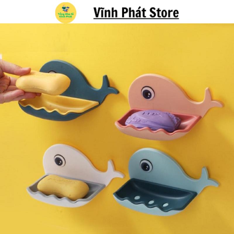 Khay đựng xà phòng dán tường hình cá voi dễ thương sử dụng Nhà Tắm 88315
