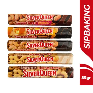 Silverqueen Chunky Bar 85 gr Silver Queen Dark White Cokelat Almond