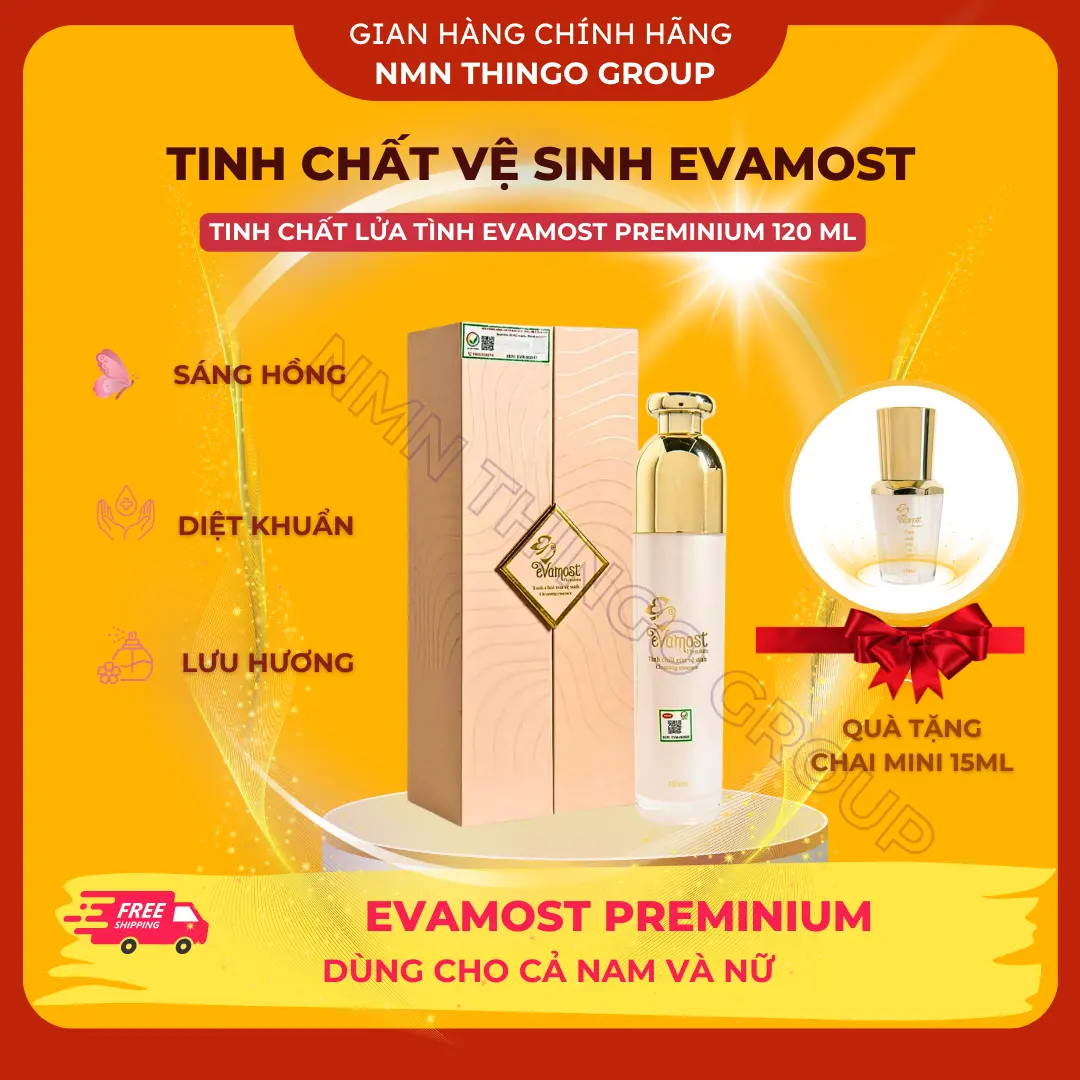 Dung dịch vệ sinh Evamost 120ml Mẫu mới Premium Nữ - Hàng chính hãng