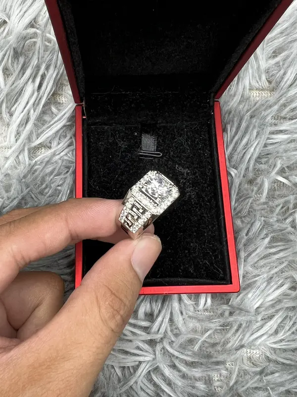Nhẫn Nam, Phong Cách Cổ Điển, Carbon Cao Và Mô Phỏng Cao, Mạ Bạch Kim, Nhẫn Hở Độc Đoán 3