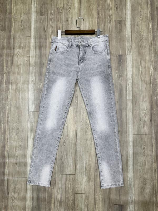 Quần jean nam màu xám khói trơn co dãn chất vải mềm Menswear Pants
