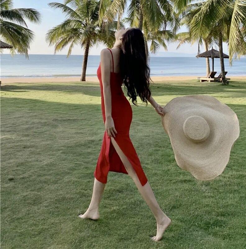 Product Introduction of [Hàng Trend] Đầm Váy 2 dây body xẻ tà sang chảnh(VÁY KHÔNG KHÓA SAU, KO TĂNG ĐƠ ĐIỀU CHỈNH DÂY, XẺ SƯỜN) 5