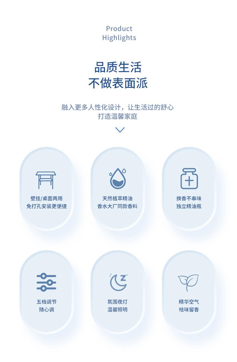 Product Introduction of Aroma Diffuser automatic spray machine home bedroom fragrance machine diffuser essential oil special bathroom toilet deodorizer God God 2
