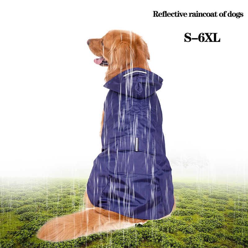 Product Introduction of Dog Small Large Waterproof Clothes Reflective  Rain Coats Hooded Jacket Raincoat Chihuahua Pet plies 21