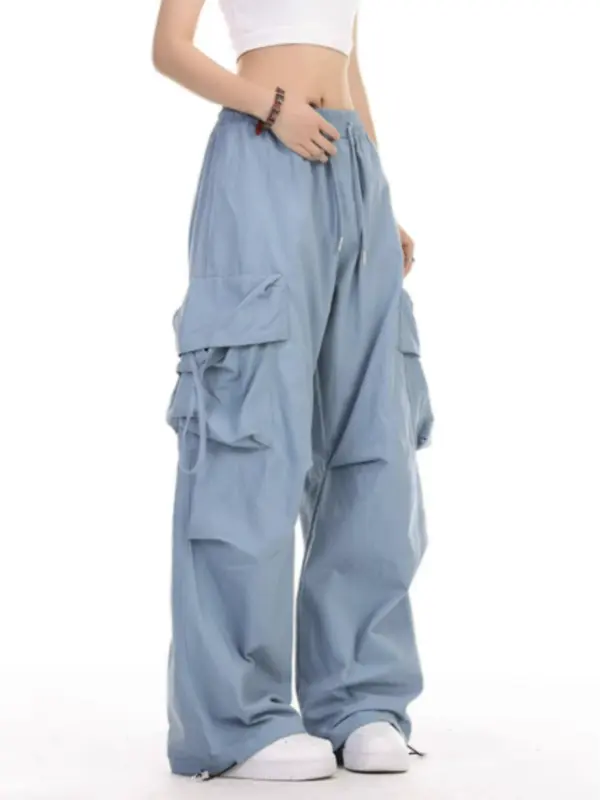 Quần Túi Hộp Ống Rộng Haven Studio chất kaki form rộng bigsize màu đen trắng Pants quan jogger big Sport Thể Dục 8