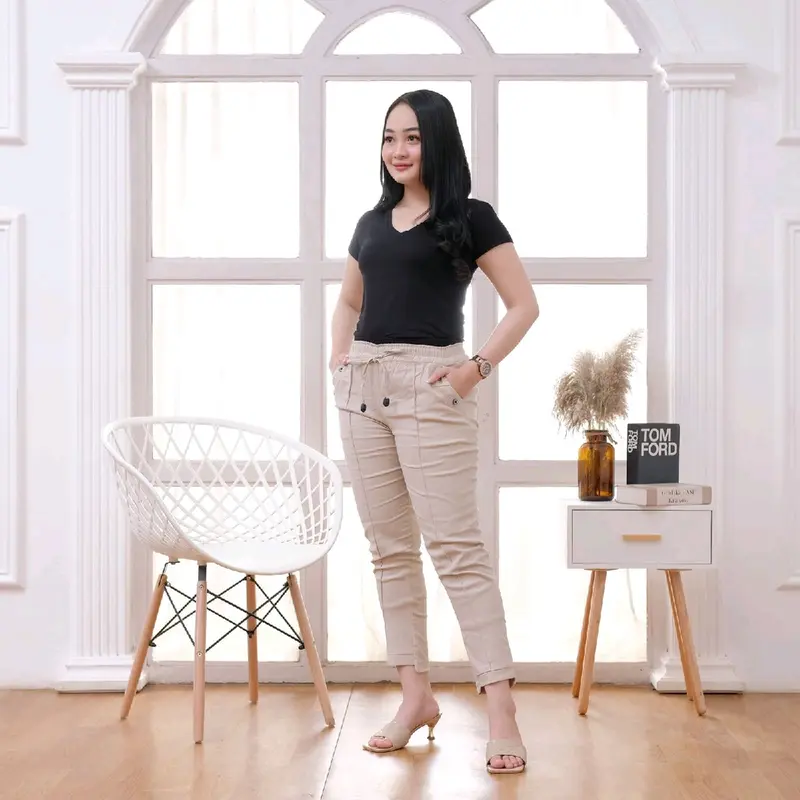 baggy pants combed diamod import kain tebal dan melar 0