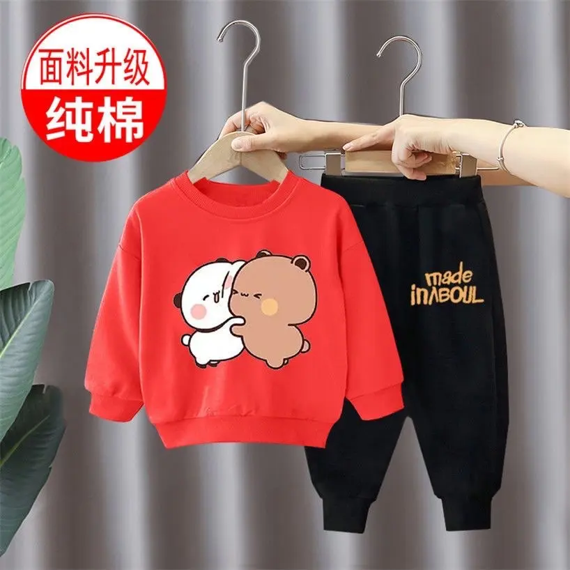 Bộ thu đông dài tay cho bé hai chú gấu cute Sandal Dép Sandal
