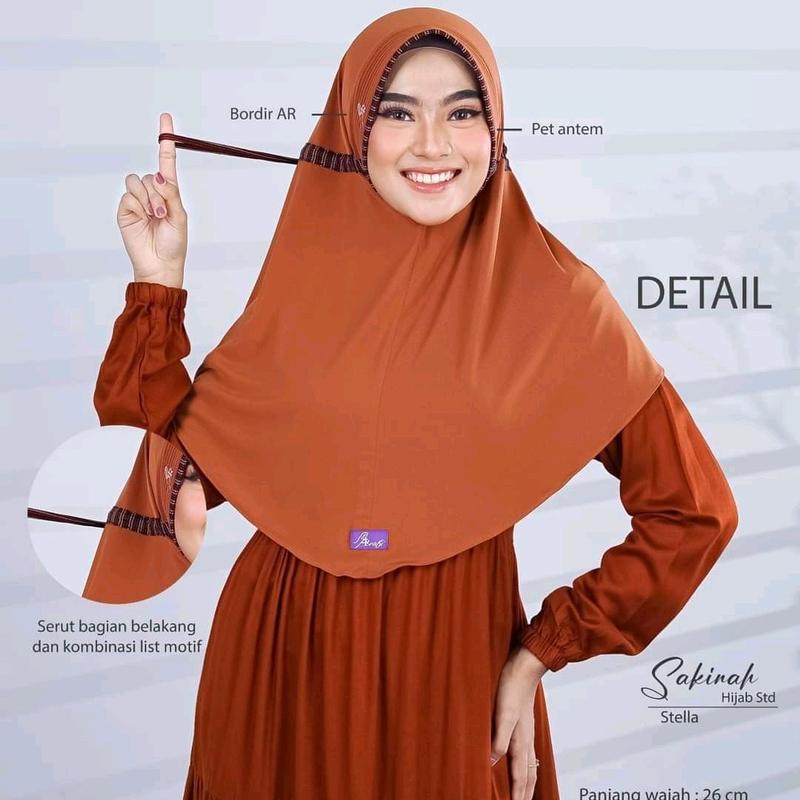 promo Sakinah hijab arrafi Hijab serut  instan adem nyaman  Fashion muslim 1