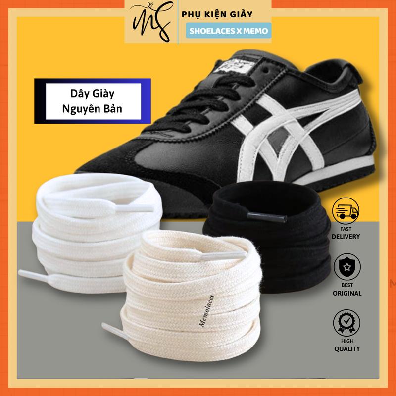 Dây giày tiger cao cấp bản đẹp màu sắc trắng đen be kem độ dài phù hợp thay thế