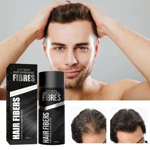 East Moon Bubuk Serat Rambut Penutup Kebotakan & Rambut Tipis, Pewarna Alami Instan untuk Perawatan Harian Pria dan Wanita, Hasil Tampilan Lebih Tebal dan Penuh Secara Instan