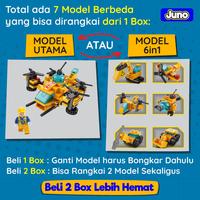 Gambar Mainan Balok Juno 8732-1A | Construction Drone 6in1 | Mainan Balok Drone Helicopter 6in1 - Guard SUV dari Juno Toys_NEW Kota Surabaya 2 Tokopedia