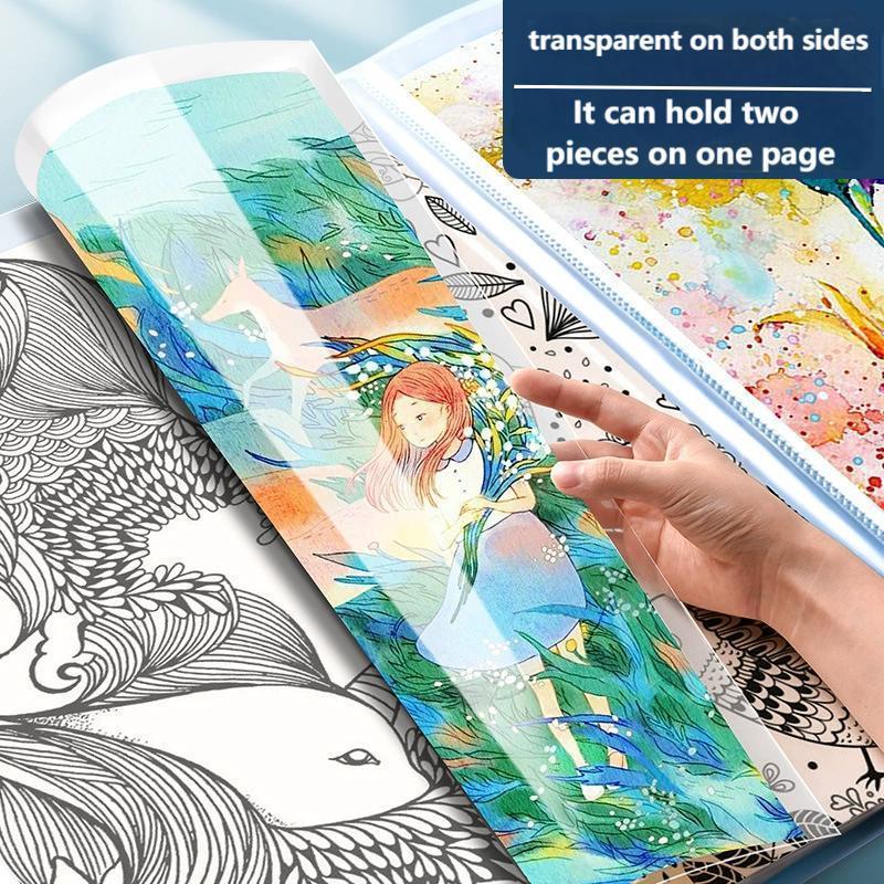A3 Diamond Art Painting Storage Book, 1 Count Waterproof & Dustproof File Folder with Handle, Desk Organizer for Home & Office 6
