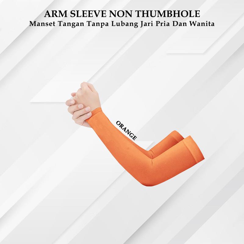 Manset Tangan Handsock Armsleeve Tanpa Lubang Jari Olahraga Pria Wanita Abu 8