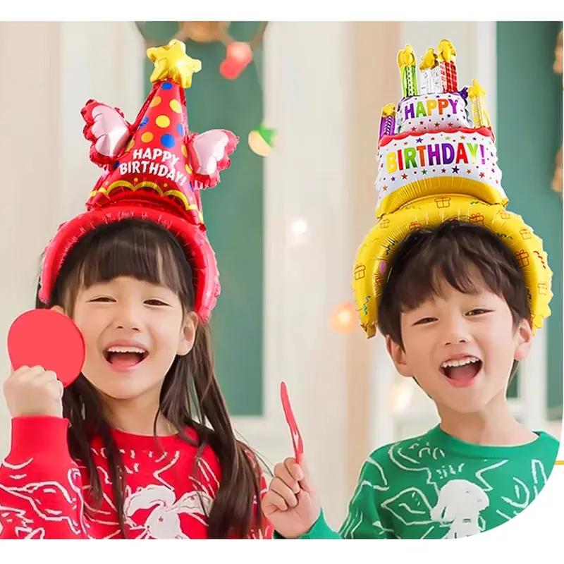 TM New Balon Bando karakter happy birthday Halloween Christmas natal kelinci mermaid baby shark cake ukuran BESAR R1189 7