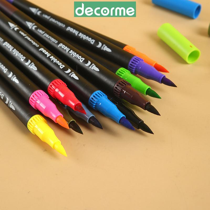 Bút Dual brush pen DecorMe bút viết tiêu đề phụ kiện văn phòng phẩm 5