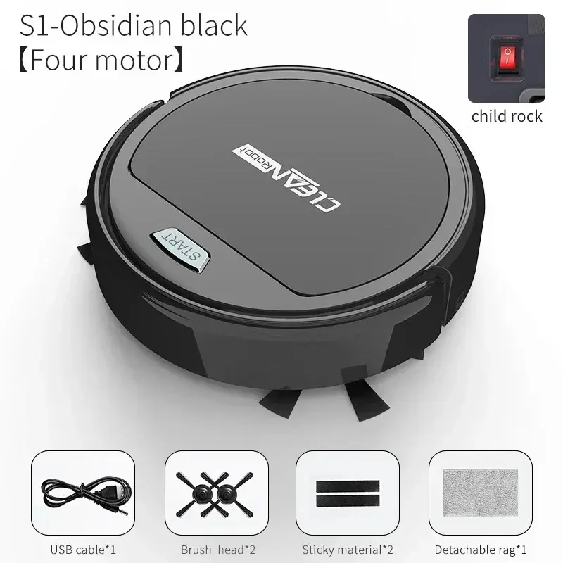 Robot Hút Bụi, Có Thể Sạc Lại USB, Quét Nhà, Hút Bụi, Lau Sàn, Quét Và Lau Bụi, Thích Hợp Cho Sàn Nhà, Tự Động, Với Chức Năng Quét Và Lau Ướt 6