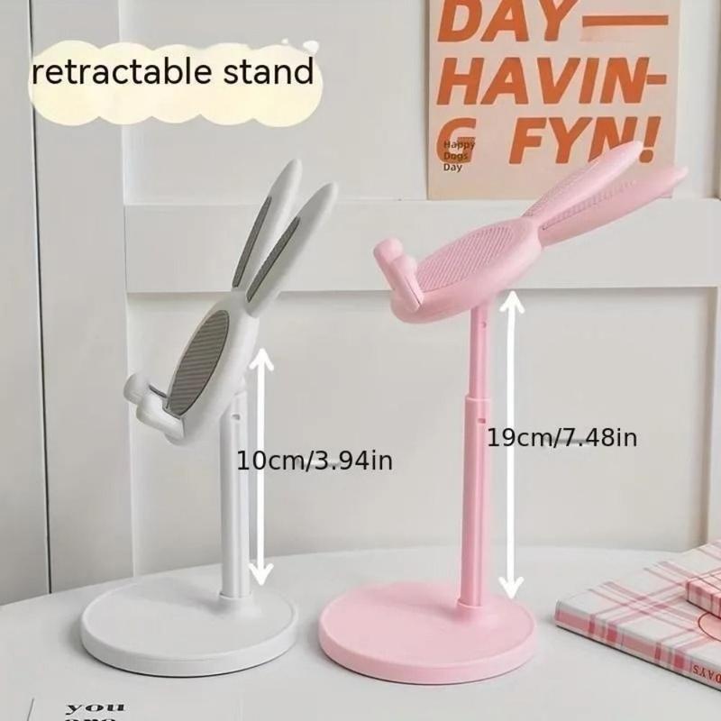Product Introduction of MEKALI Table Support Rabbit Bunny Phone Holder Adjustable Lazy Bracket Telescopic Lifting Phone Holder Multi-angle Cartoon Desktop Mobile Phone Bracket Live Broadcast 13