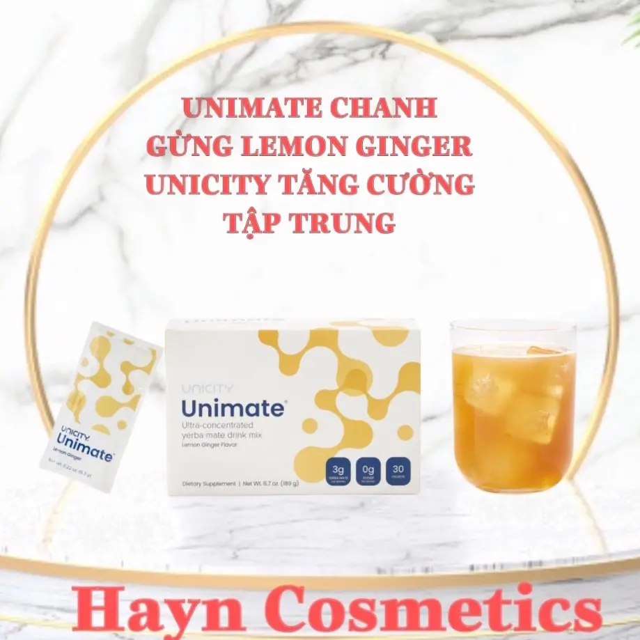 UNIMATE CHANH GỪNG LEMON GINGER hộp 30 gói - Thực phẩm bổ sung