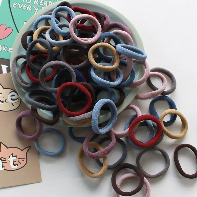 Ikat Rambut Donat Besar (Isi 10 PCS) Karet Rambut Polos Wanita