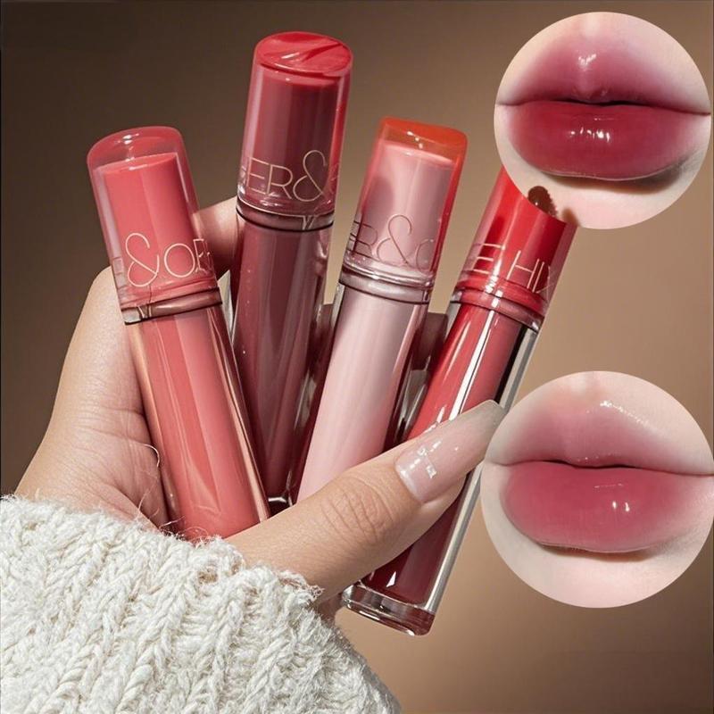  Son Bóng Tráng Gương HERORANGE 8 Màu Nude Dưỡng Ẩm Căng Mọng Lâu Trôi Son Môi Bóng 