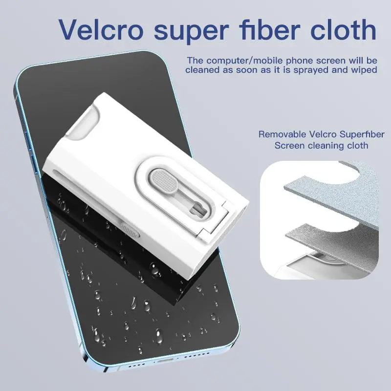 8-in-1 Multifunctional Cleaning Kit, Portable Phone & Keyboard Cleaning Tool, Phone Holder Cleaning Brush 6