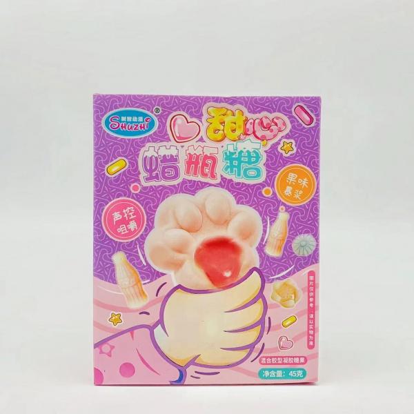 Product Introduction of Casual Sandwich Snack Wax Bottle Sugar New Candy Fruit Flavor Sandwich Jam Candy 3