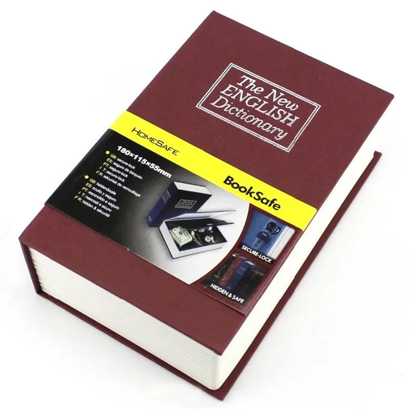 HOMESAFE Kotak Penyimpanan Security Box Dictionary Book Storage Kecil - KBS-803 - Red - Imperal Aluminium Plastik Brankas Pengaman