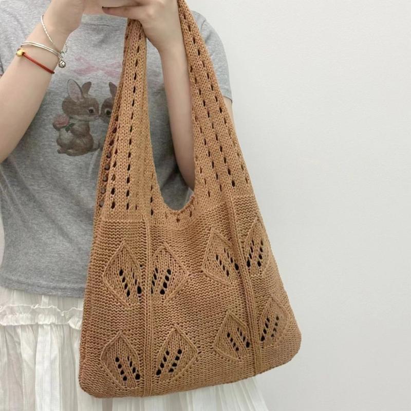Product Introduction of กระเป๋าทอ, ถักกลวง, สำหรับผู้หญิง, กระเป๋าสัมภาระฤดูร้อน, กระเป๋าด้ายขนสัตว์, ความจุมาก, กระเป๋าเอกสารอเนกประสงค์ใต้วงแขน, กระเป๋าสะพายไหล่, เหมาะสำหรับการพักผ่อนในวันหยุดฤดูร้อน 10