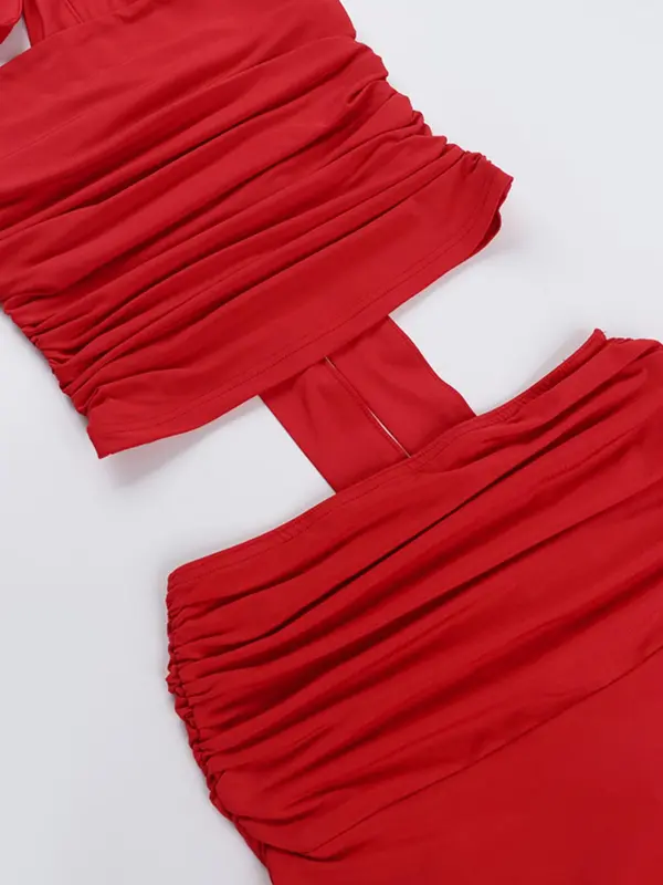 Two-piece Set Women's Solid Color Halter Neck Top & Skirt, Casual Fashion Cozy Breathable for Daily Outdoor Wear, Ladies Clothes for Summer 7
