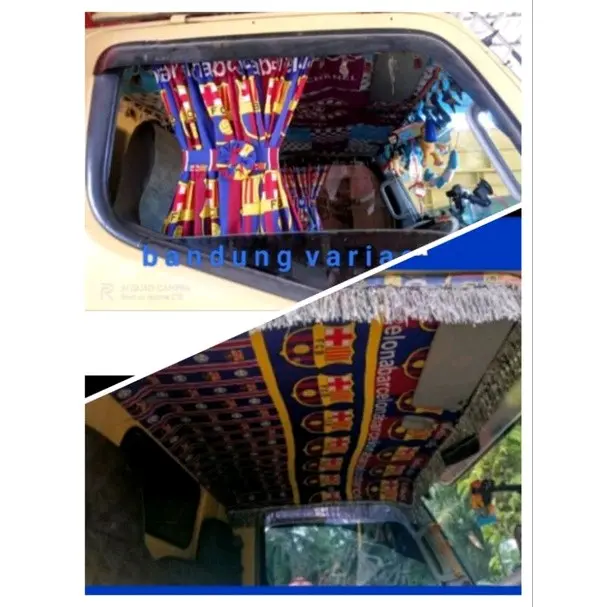 Gorden Atap Mobil Tirai Mobil Satu Set Gorden Tirai Dan List Semua Jenis Ukuran Model Mobil Pickup Hino Center Bus Dan Sejenis nya 4