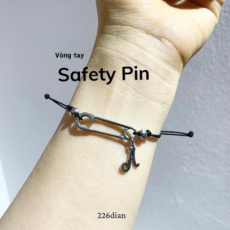 226dian Vòng tay waterproof safety pin chữ cái đầu tên 5