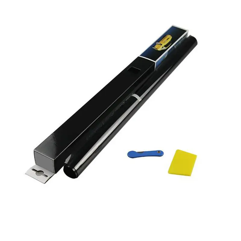Miếng dán kính phim màu cửa sổ, màu đen, 300CMx50CM, phim che nắng mặt trời năng lượng mặt trời, cho ô tô, cuộn màu đen, bộ dụng cụ nhuộm VLT 15% 7