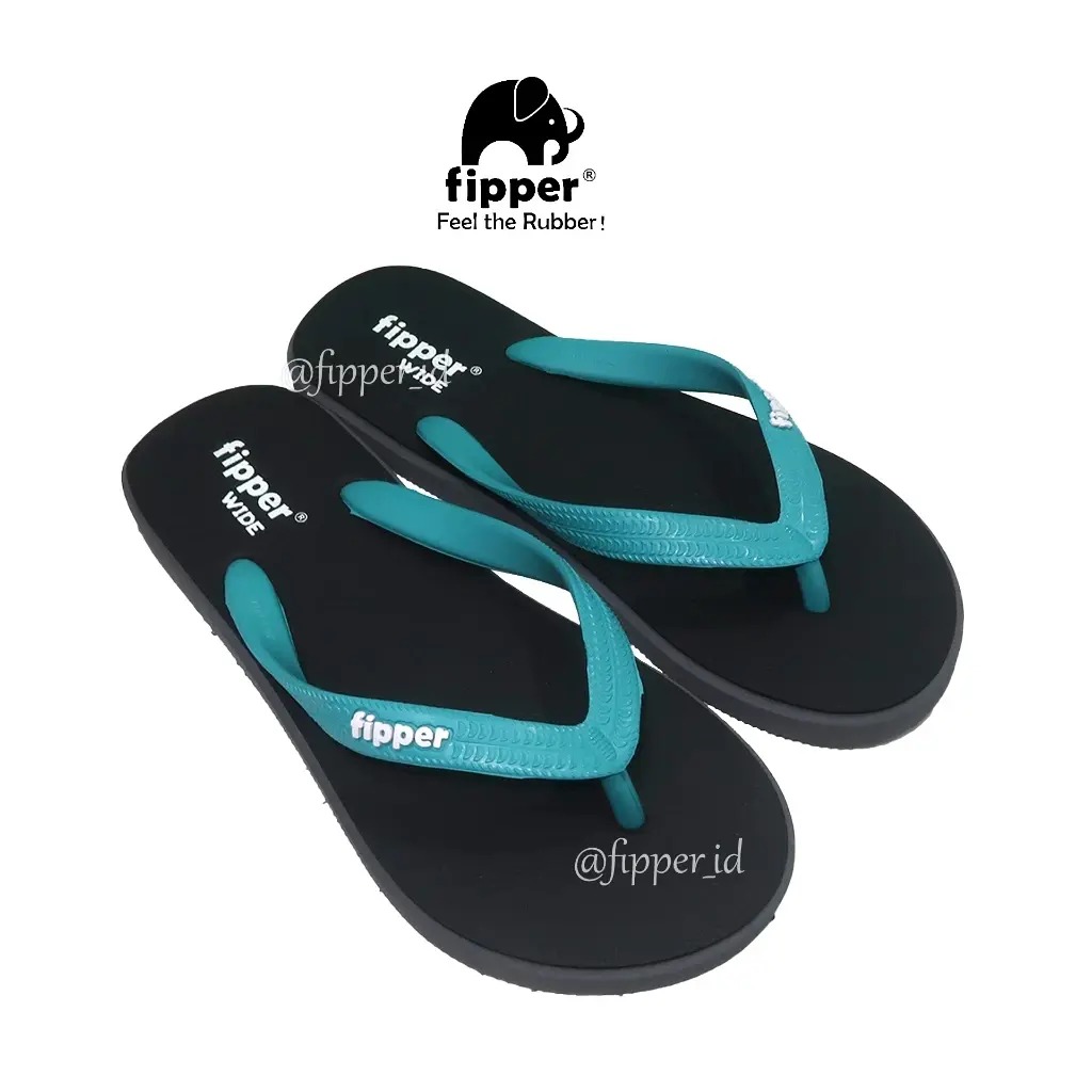 Fipper - Wide Black / Grey Light / Turquoise
