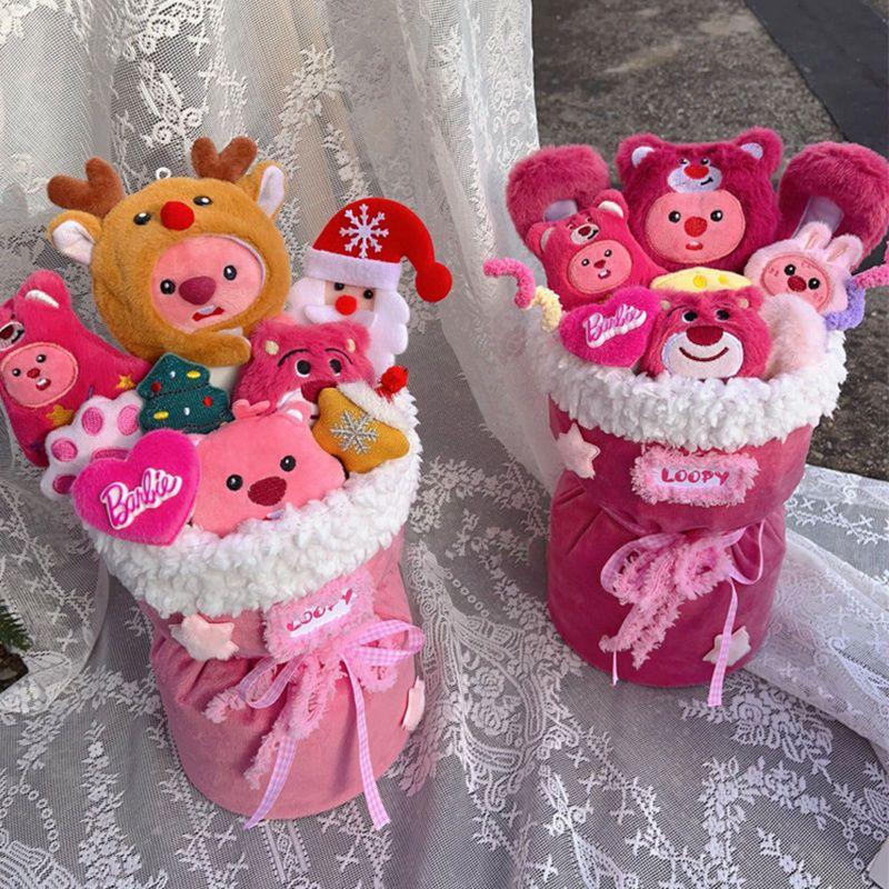 Bó Hoa Ruby Loopy, Đồ Chơi Nhồi Bông Hươu Nhỏ Dễ Thương Và Sáng Tạo, Thích Hợp Làm Quà Sinh Nhật Cho Bé Gái, Bạn Thân, Tốt Nghiệp, Giáng Sinh 8