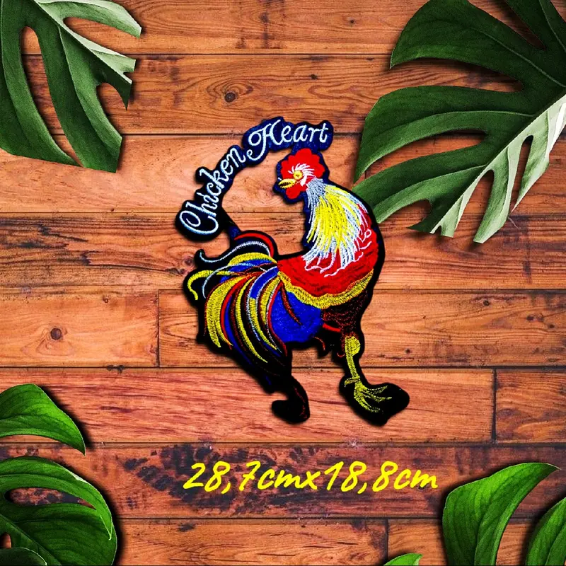 Sticker Thêu Patch TẶNG KEO ỦI Hình Dậu Độc Lạ Trang Trí Quần jeans, áo thun, áo sơ mi nam nữ 2