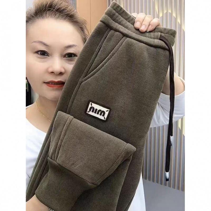 Quần Thể Thao Len Lông Cừu, Hàng Mới Về, Dày Dặn, Dành Cho Nữ, Mùa Đông, bó ống, Quần Nỉ Nhung, Có Thể Mặc Ngoài Trời, Quần Thường Ngày Thích Hợp Cho Mùa Đông 2