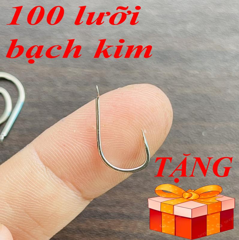  Bộ 100 Móc Câu Bạch Kim  Lưỡi Câu Cá Kanto Bằng Thép Siêu Cường Cao Cấp 