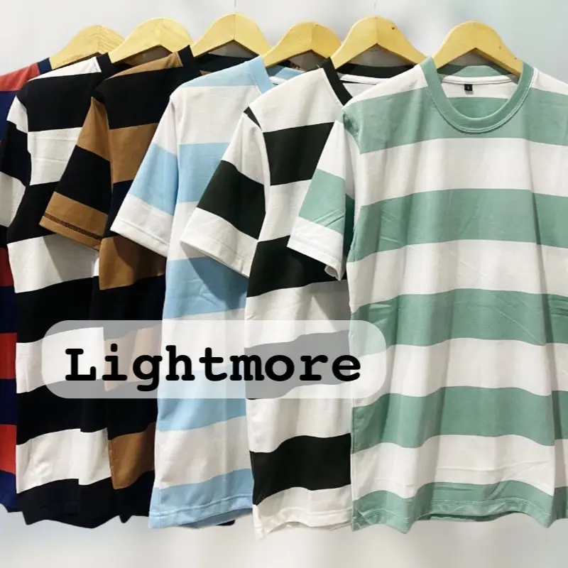 Kaos Stipe Premium Bahan 24s Tebal / Baju Salur Pria Wanita T-shirt Salur biggest