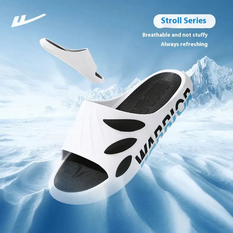 Warrior Stepping on Poop Feeling Slippers for Men, Home Use, Summer Indoor Thick Sole, Non-Slip, Odor-Resistant, Bathing Bathroom Sandals