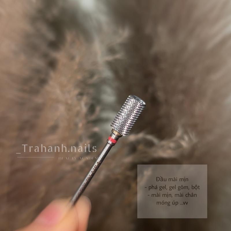 Đầu mài phá mịn cao cấp  trahanh.nails răng cưa bén ( vạch đỏ ) Máy Hơ Gel
