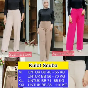 Syahna - TURUN HARGA Celana Kulot Scuba Wanita Irene Highwaist Syahna - TURUN HARGA Celana Kulot Scuba Wanita Irene Highwaist