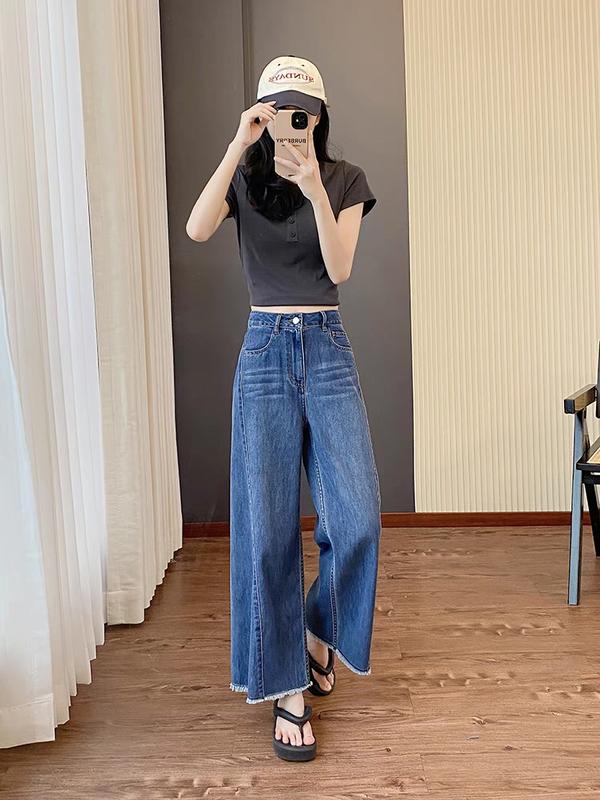 Quần Jean Xuông Đứng Ống Hơi Loe Ống Nhẹ Cho Nữ - Hàng Việt Nam - Jean Mềm, Co Giãn - Hàng 40-70kg Women Pants Women Pants