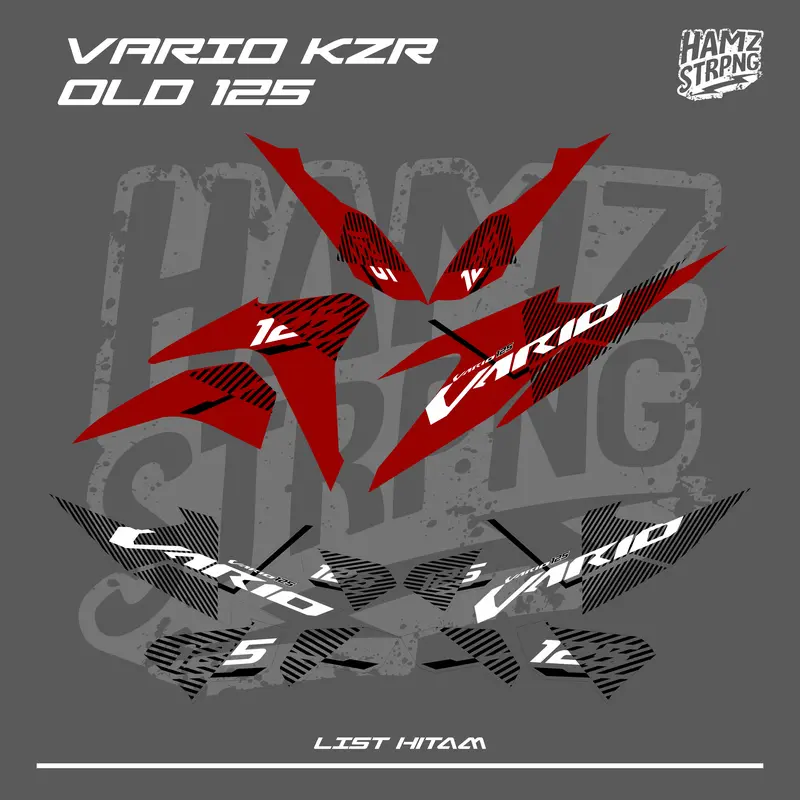 Striping Transparan Vario Old KZR 125 Konsep Malaysia Garis garis 0