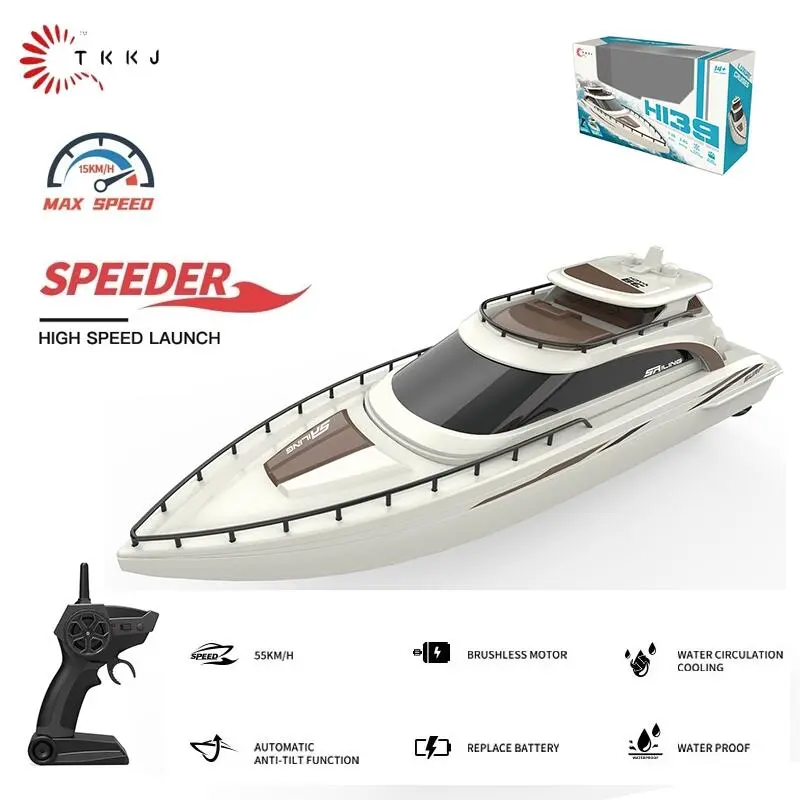 2.4G H139 /H159 /H109 RC High Speed Racing Boat Waterproof Rechargeable Model Electric Radio Remote Control Speedboat Gifts Toys For boys