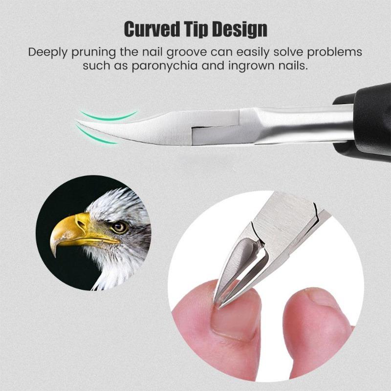 Product Introduction of Stainless Steel Nail Cuticle Scissors Eagle Beak Pliers Nail Clipper Dead Skin Remover Manicure Pedicure Tools 12