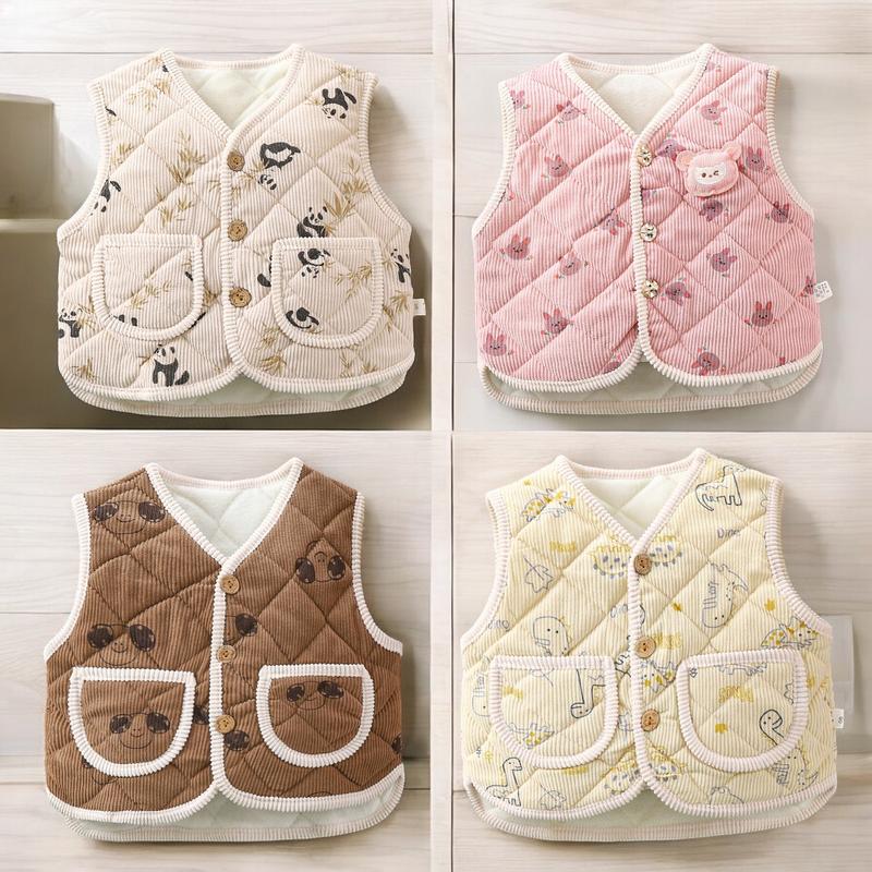 Áo khoác Gile áo nỉ trần bông nhiều màu hàng QCCC, áo khoác bé trai bé gái 7-16kg quần voi