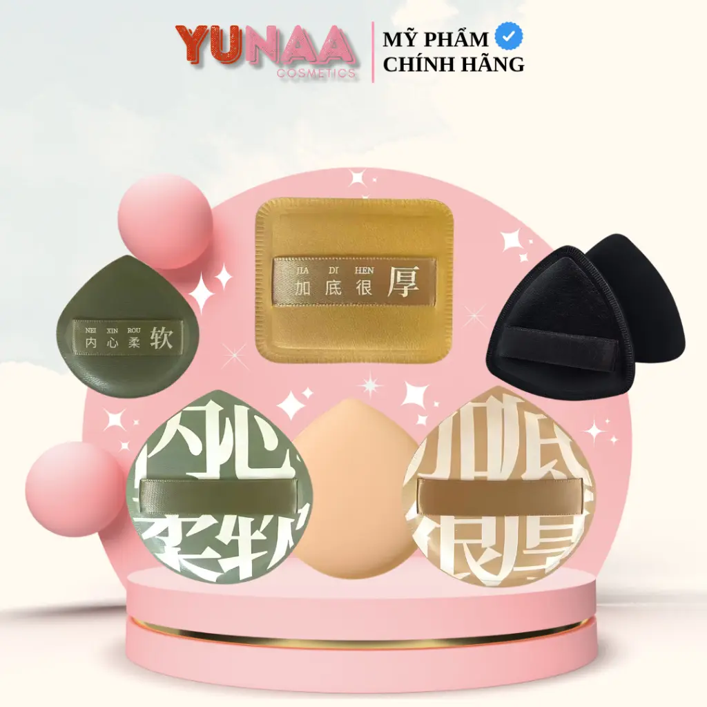 [Y212] Mút Trang Điểm Siêu Mềm Marshmallow - Mút Tán Kem - Đệm Ngón Tay, Giọt Nước, Đàn Hồi, Đa Năng