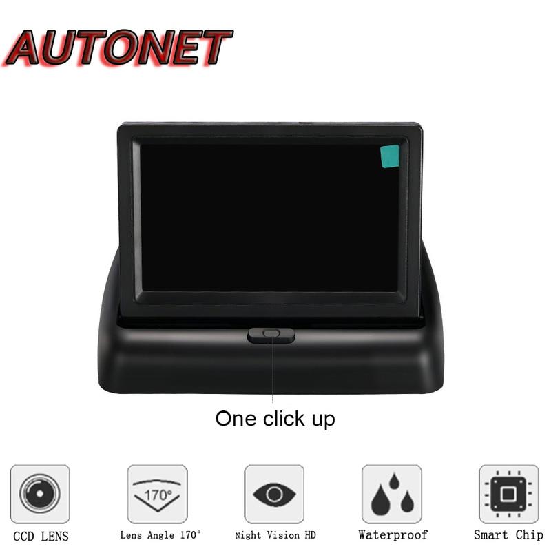 AUTONET Monitor Parkir Mobil Foldable Rear View TFT LCD 4.3 Inci - AU43 2
